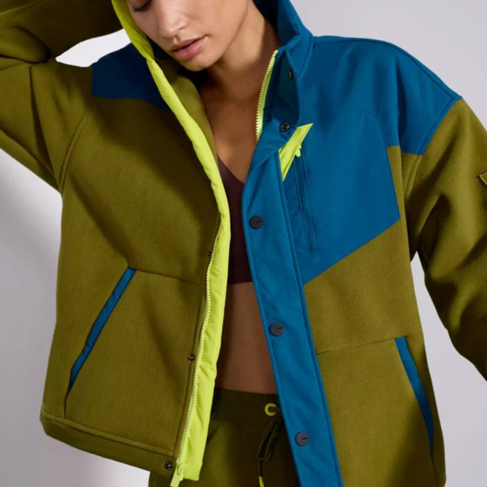 Brand New, Never Worn Elevate Mix-Media Jacket - Avocado by MPG (Size L)